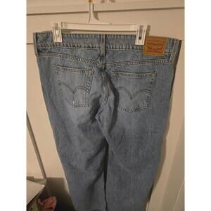 Levi's Superlow Distressed Wide Leg Jeans Light Wash Blue Size 32